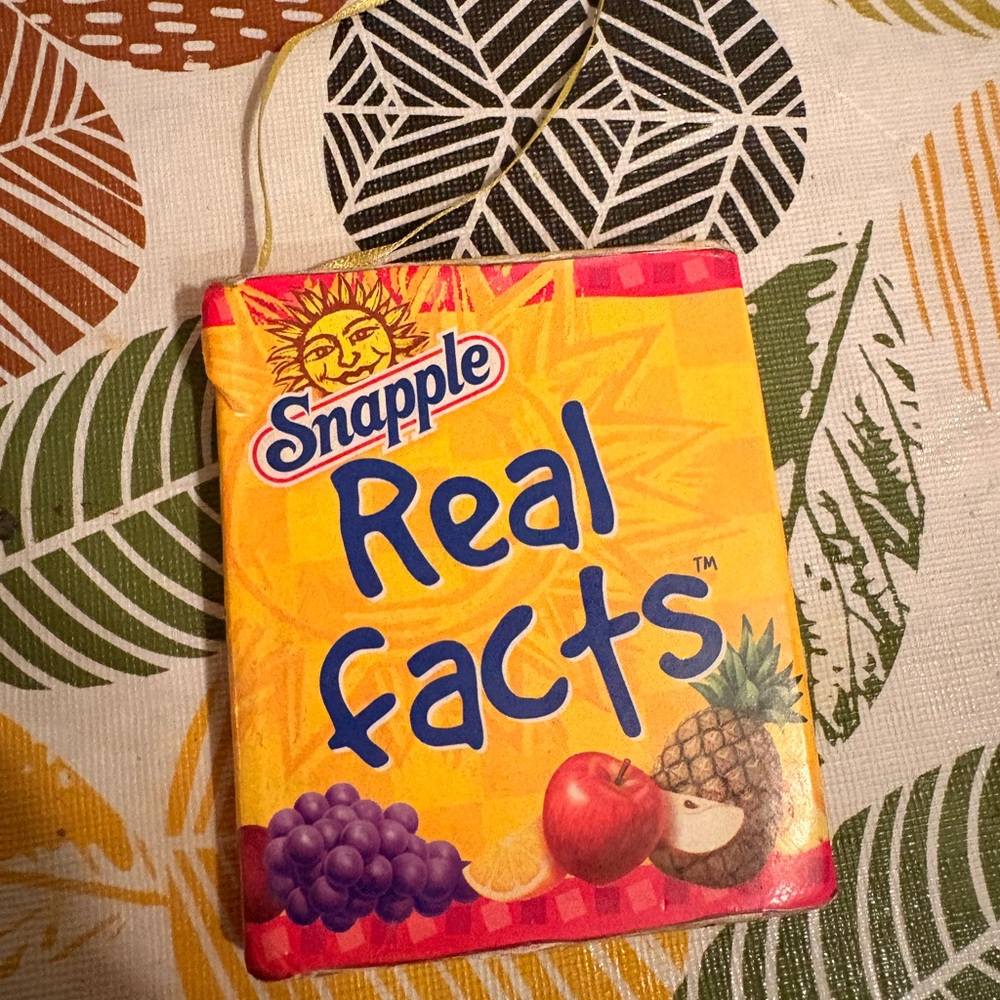 Snapple Real Facts Yellow Mini Y2K book